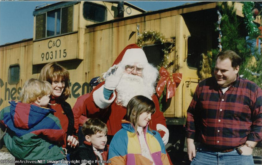 Santa Claus (with a strong resemblance to Manchester, GA based engineer John Kierbow) enjoys his fans 